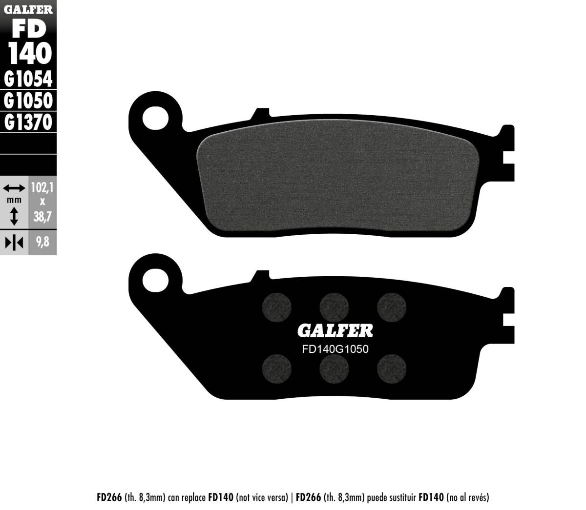 GALFER BRAKE PAD SEMI METAL SCOOTER FD140G1050