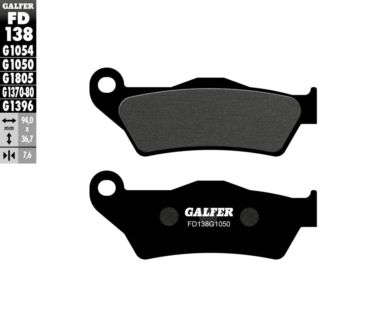 GALFER BRAKE PAD SEMI METAL SCOOTER FD138G1050