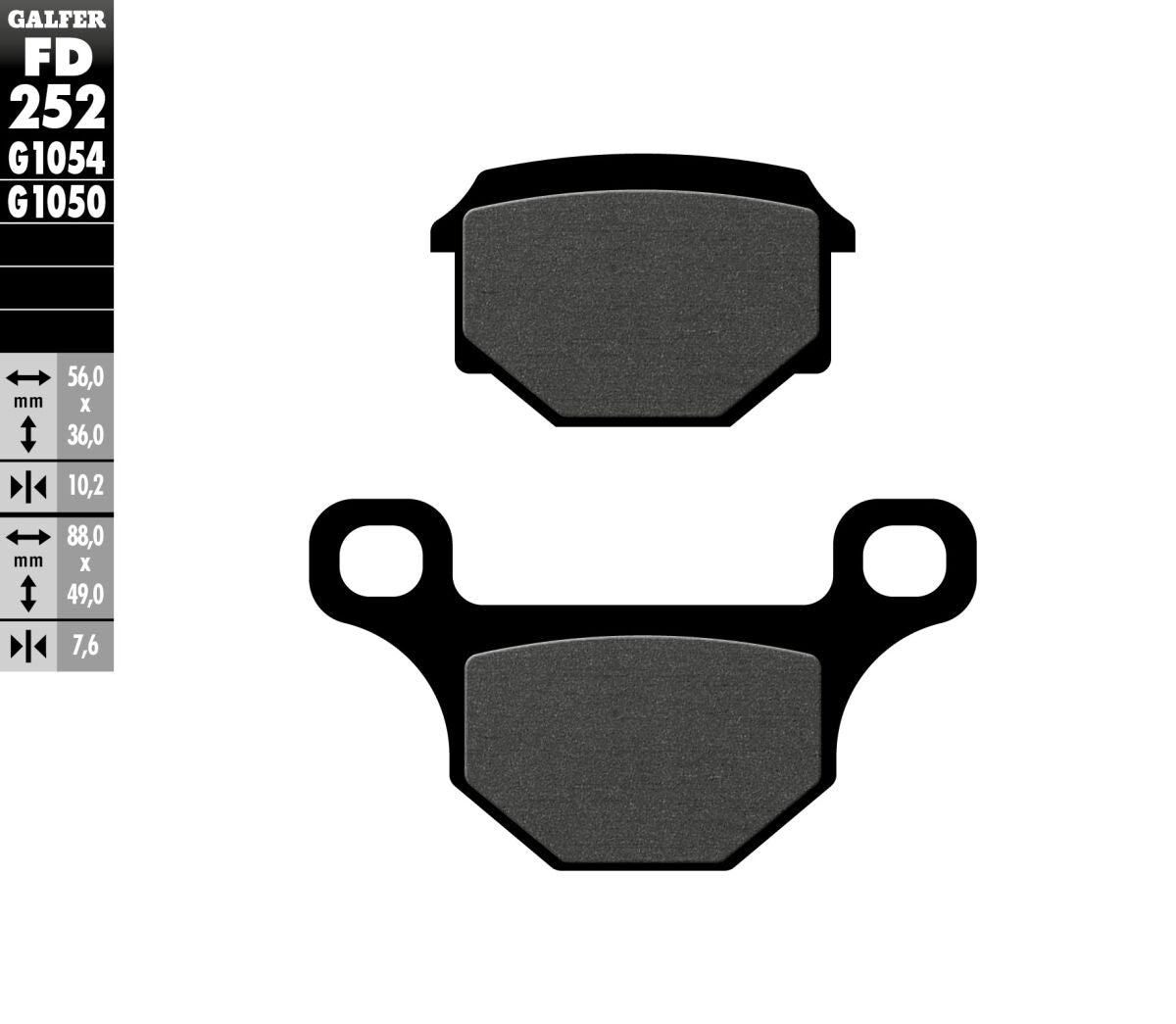 GALFER BRAKE PAD SEMI METAL SCOOTER FD252G1050