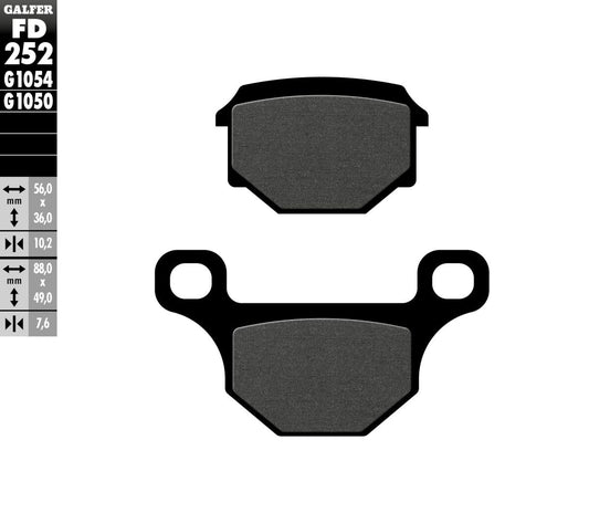 GALFER Brake Pad SEMI Metal Scooter FD252G1050