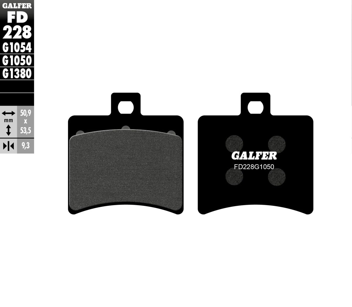 GALFER BRAKE PAD SEMI METAL SCOOTER FD228G1050