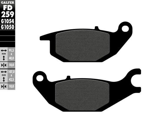 GALFER Brake Pad SEMI Metal FD259G1054