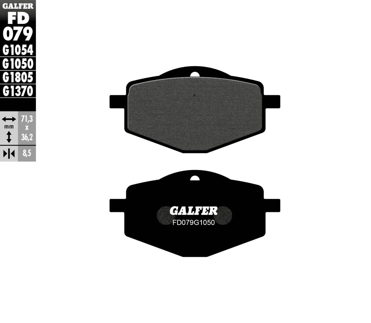 GALFER BRAKE PAD SEMI METAL SCOOTER FD079G1050