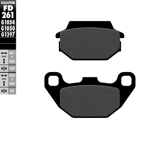 GALFER Brake Pad SEMI Metal Scooter FD261G1050