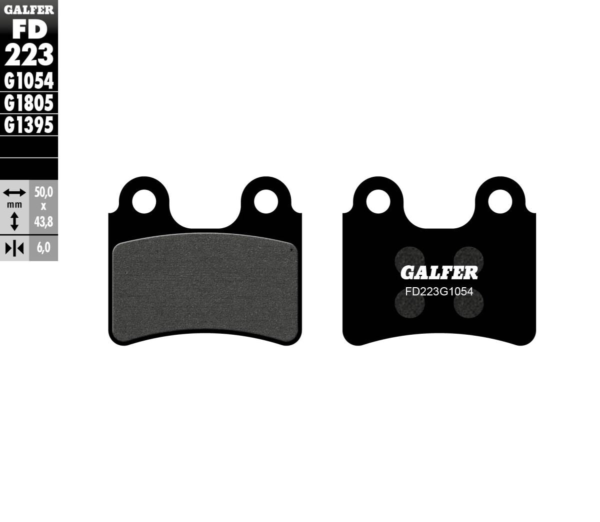 GALFER BRAKE PAD SEMI METAL FD223G1054