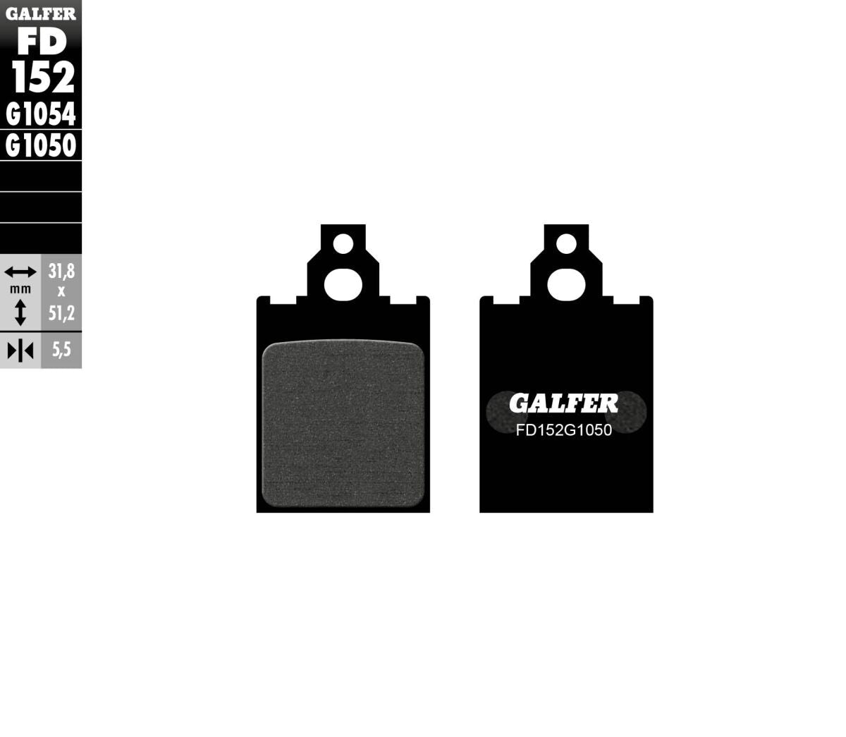 GALFER BRAKE PAD SEMI METAL SCOOTER FD152G1050