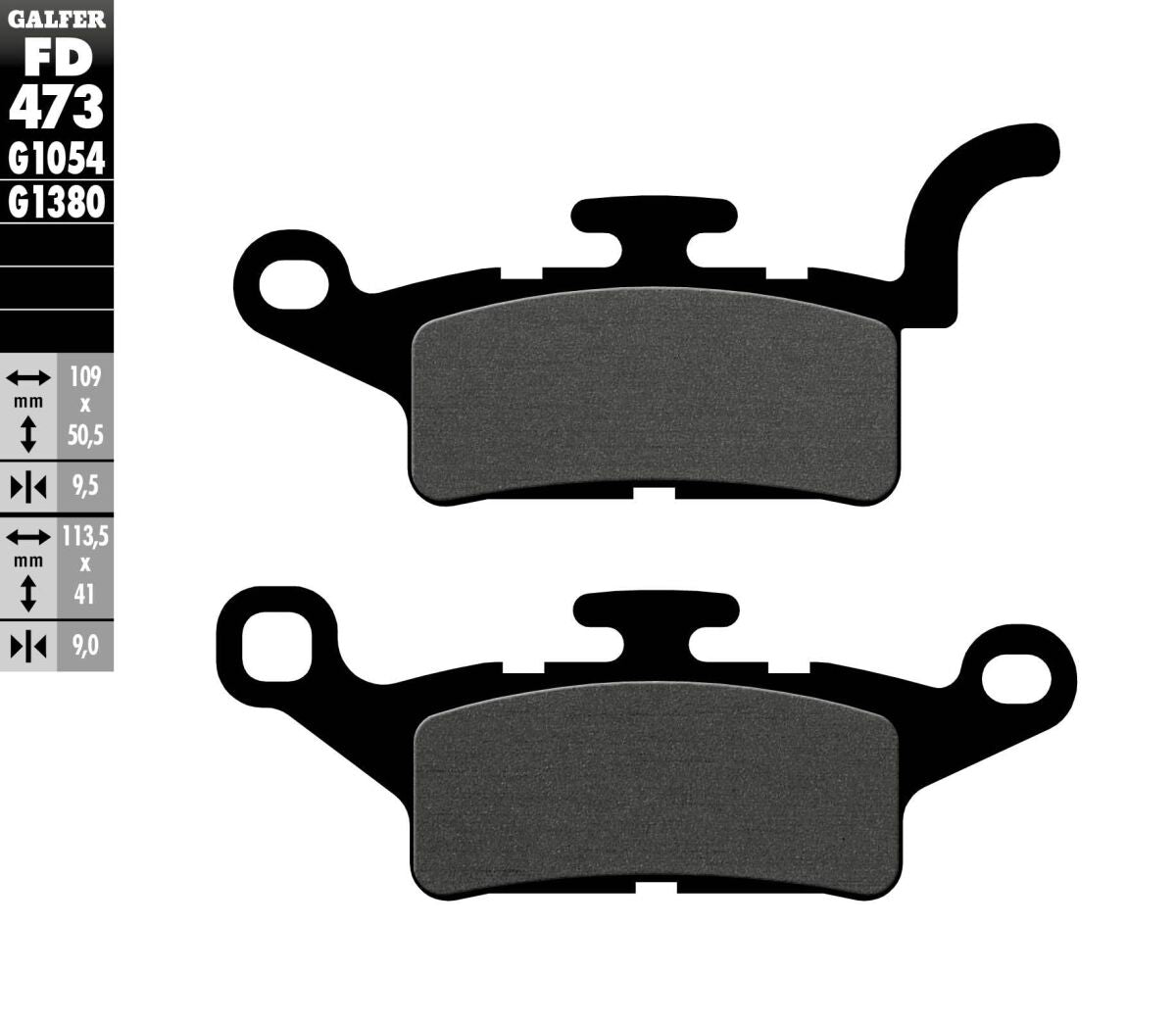 GALFER BRAKE PAD SEMI METAL FD473G1054