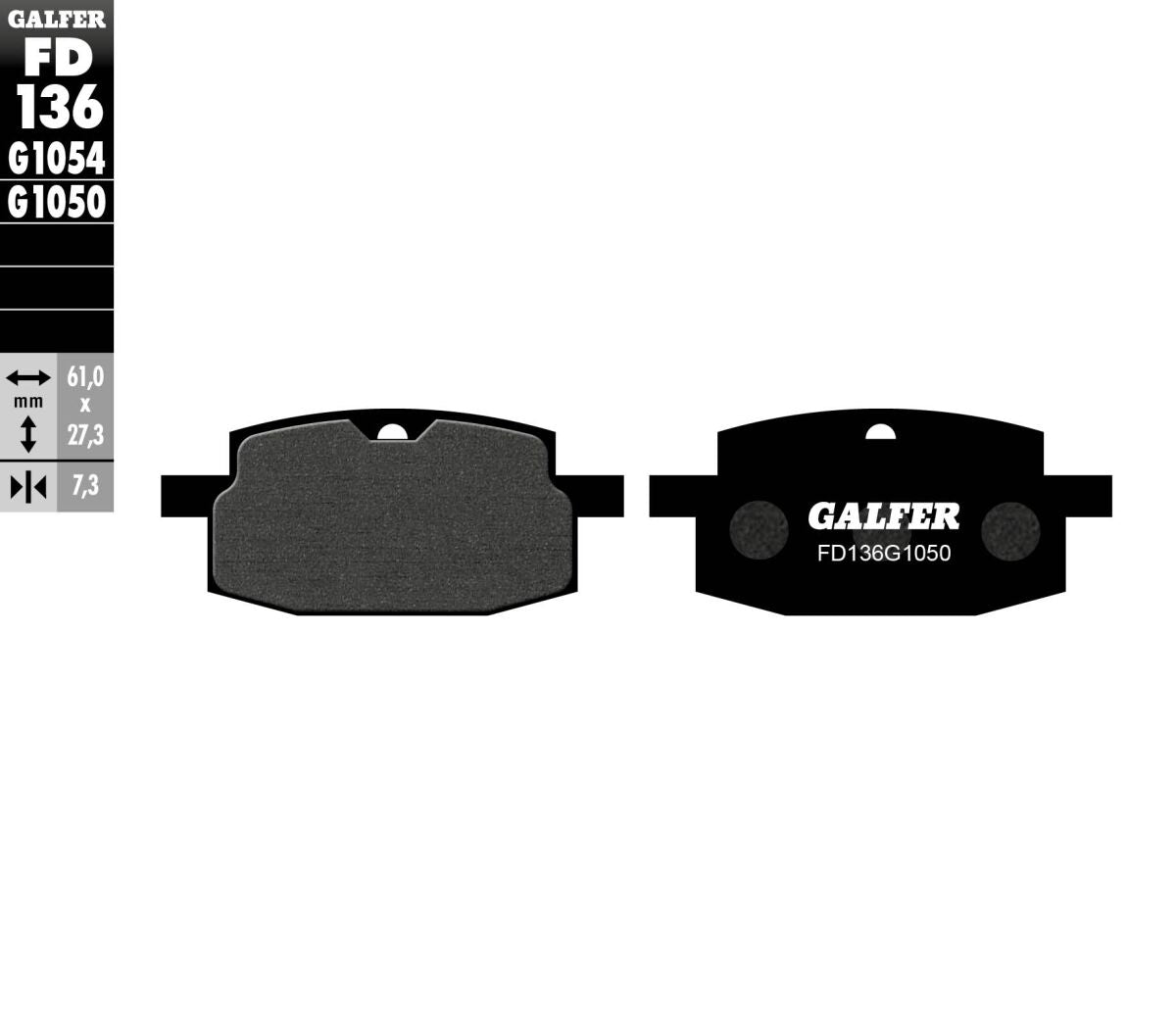 GALFER BRAKE PAD SEMI METAL SCOOTER FD136G1050