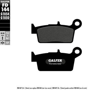 GALFER BRAKE PAD SEMI METAL SCOOTER FD144G1050