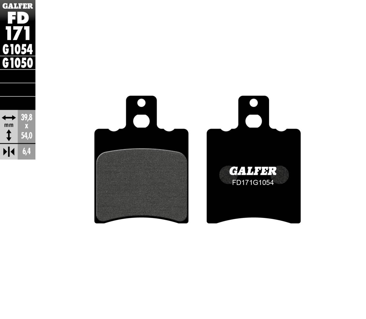 GALFER BRAKE PAD SEMI METAL FD171G1054