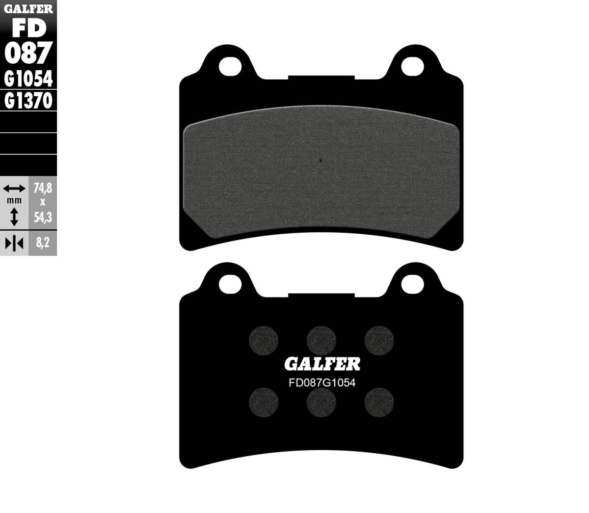 GALFER BRAKE PAD SEMI METAL FD087G1054