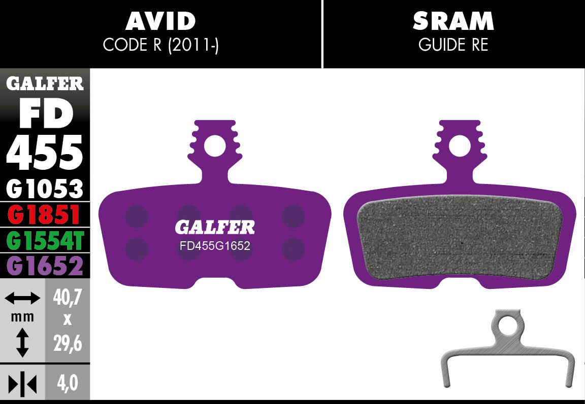 GALFER BRAKE PAD E-BIKE FD455G1652