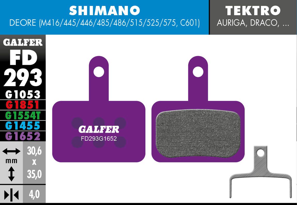 GALFER BRAKE PAD E-BIKE FD293G1652