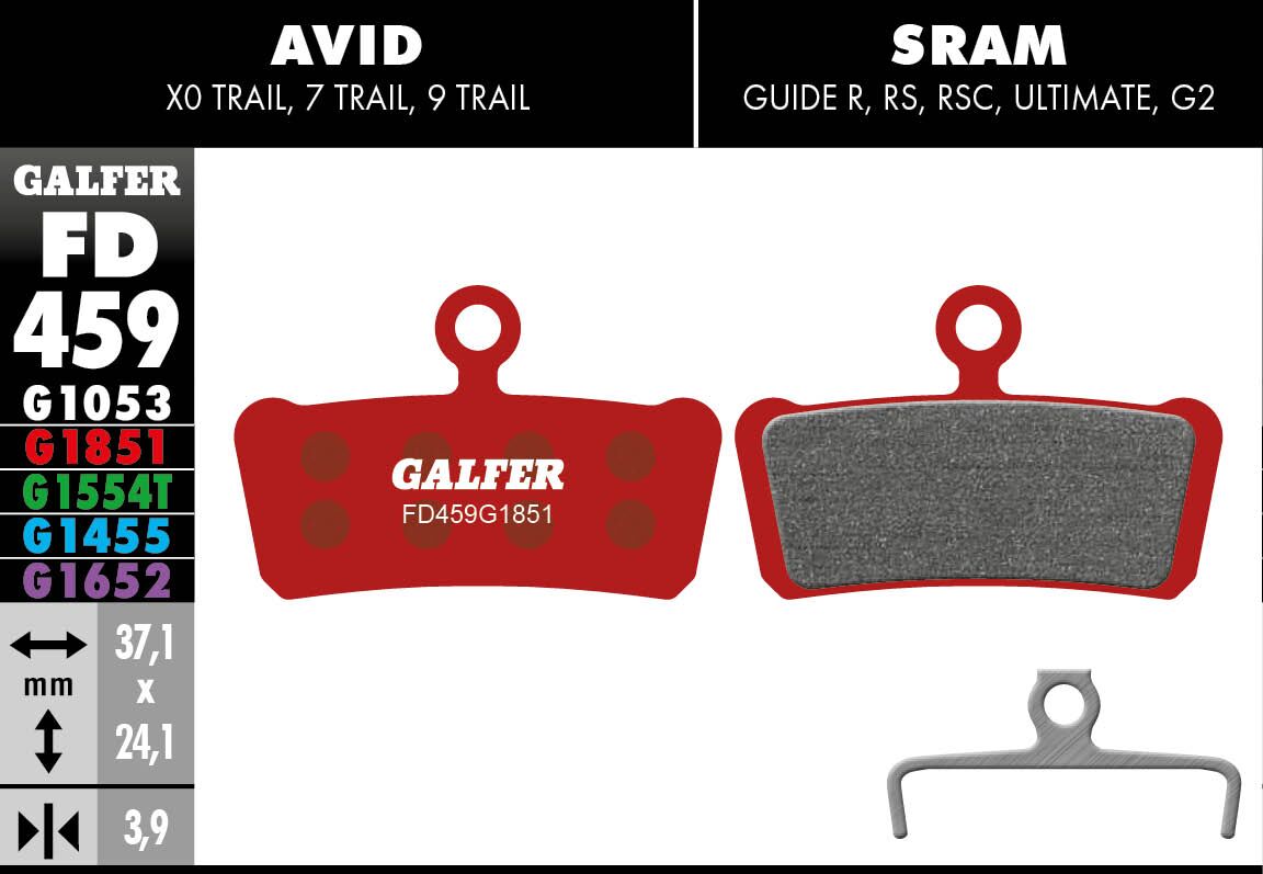 GALFER BRAKE PAD ADVANCED FD459G1851