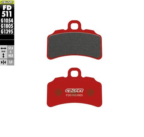GALFER BRAKE PAD TRIAL SEMI METAL FR FD511G1805
