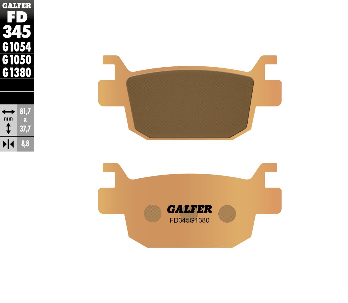 GALFER BRAKE PAD SINTERED SCOOTER FD345G1380