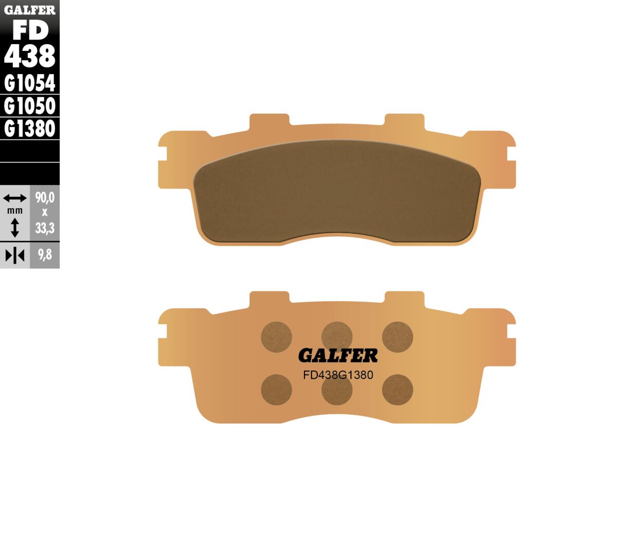 GALFER BRAKE PAD SINTERED SCOOTER FD438G1380