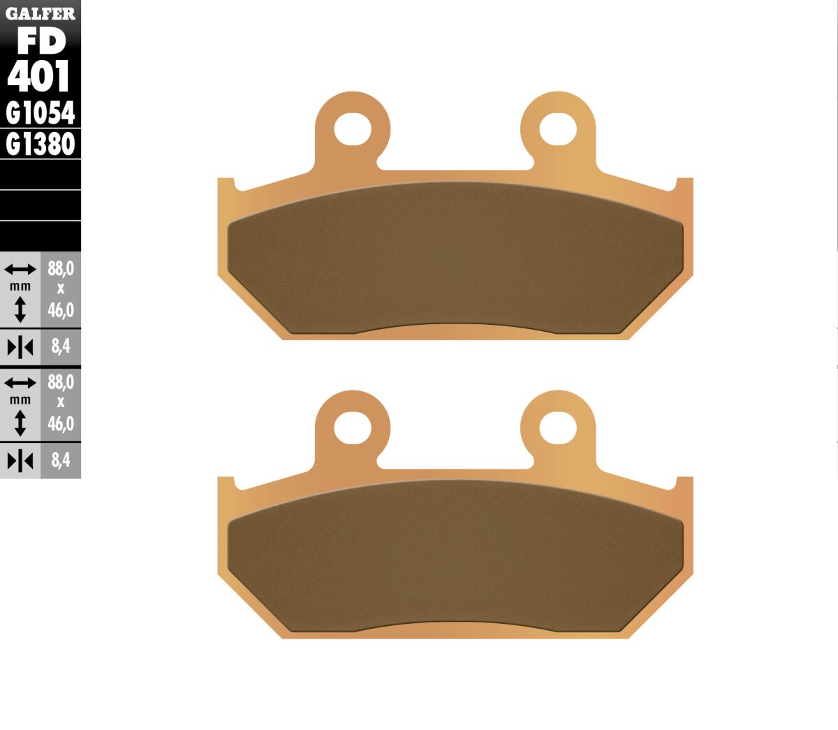 GALFER BRAKE PAD SINTERED SCOOTER FD401G1380