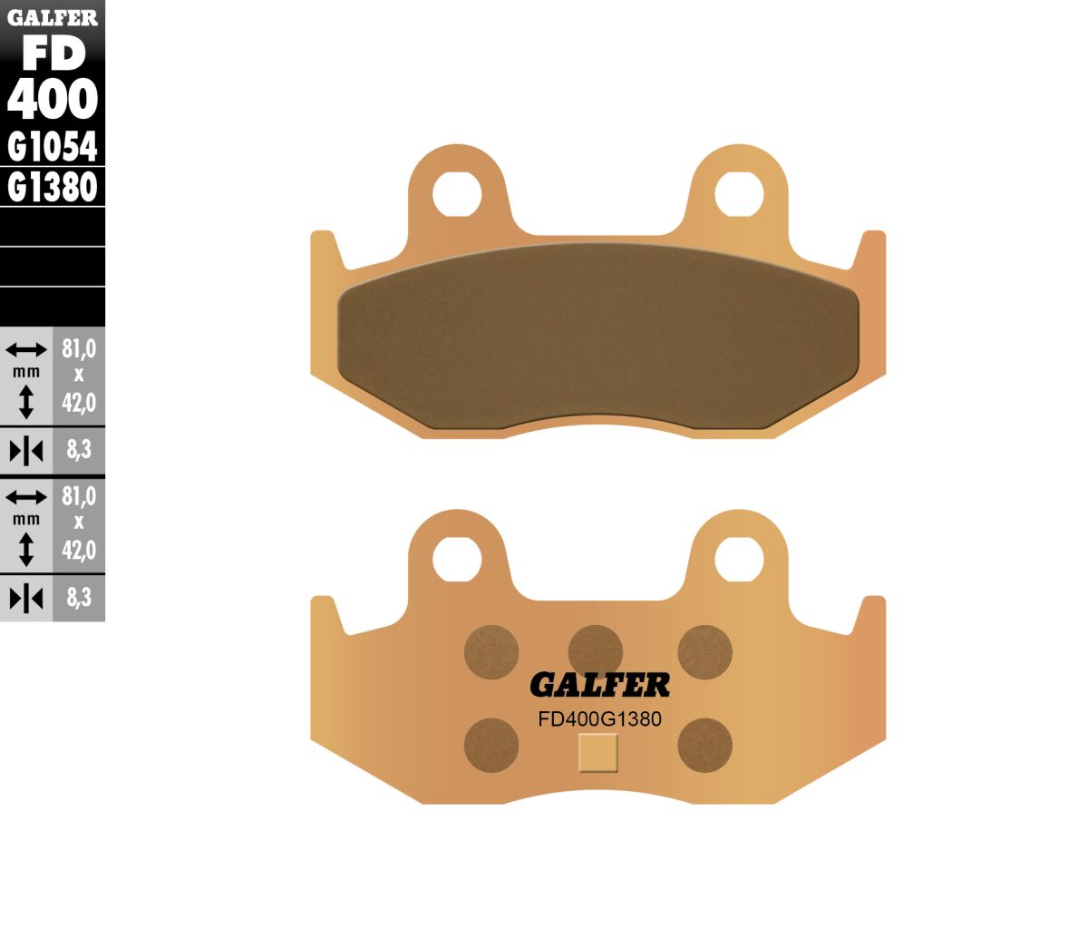 GALFER BRAKE PAD SINTERED SCOOTER FD400G1380
