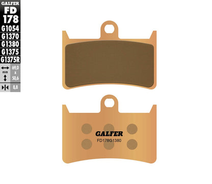 GALFER BRAKE PAD SINTERED SCOOTER FD178G1380