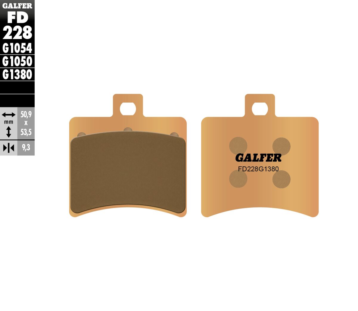 GALFER BRAKE PAD SINTERED SCOOTER FD228G1380
