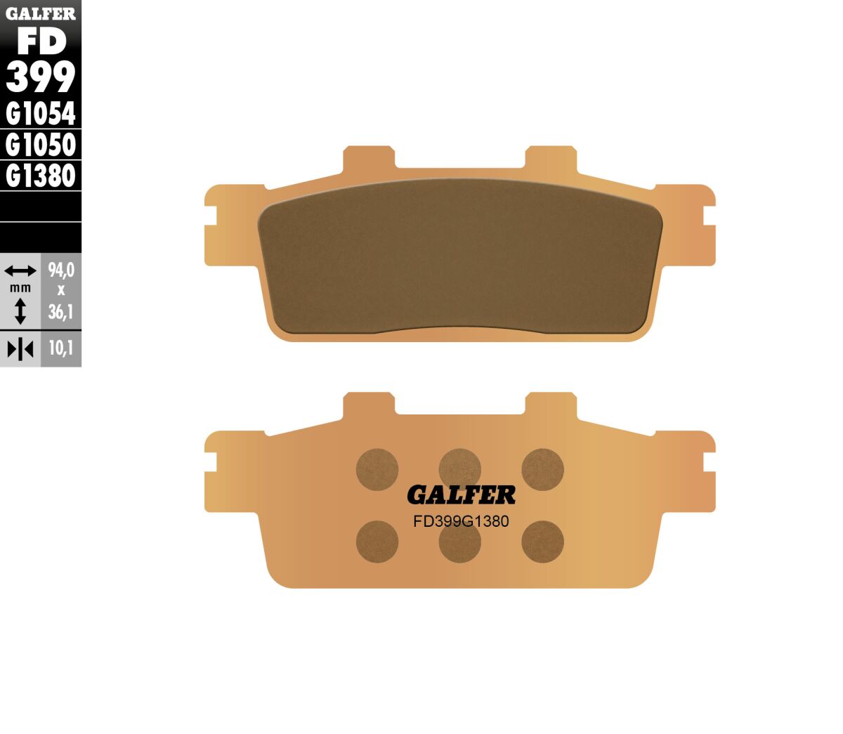 GALFER BRAKE PAD SINTERED SCOOTER FD399G1380