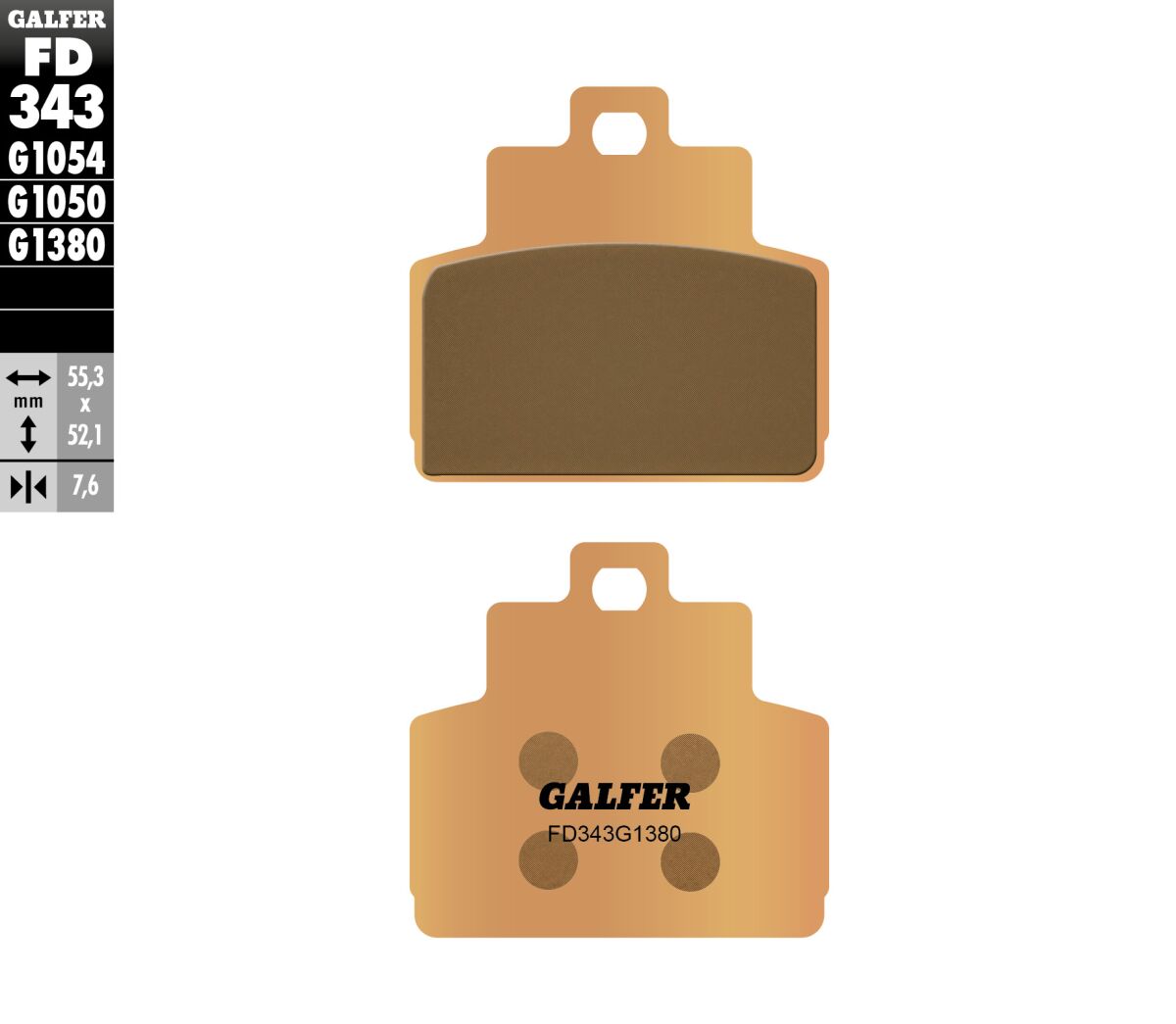 GALFER BRAKE PAD SINTERED SCOOTER FD343G1380