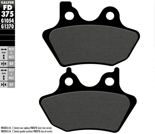 GALFER Brake Pad SEMI Metal FD375G1054