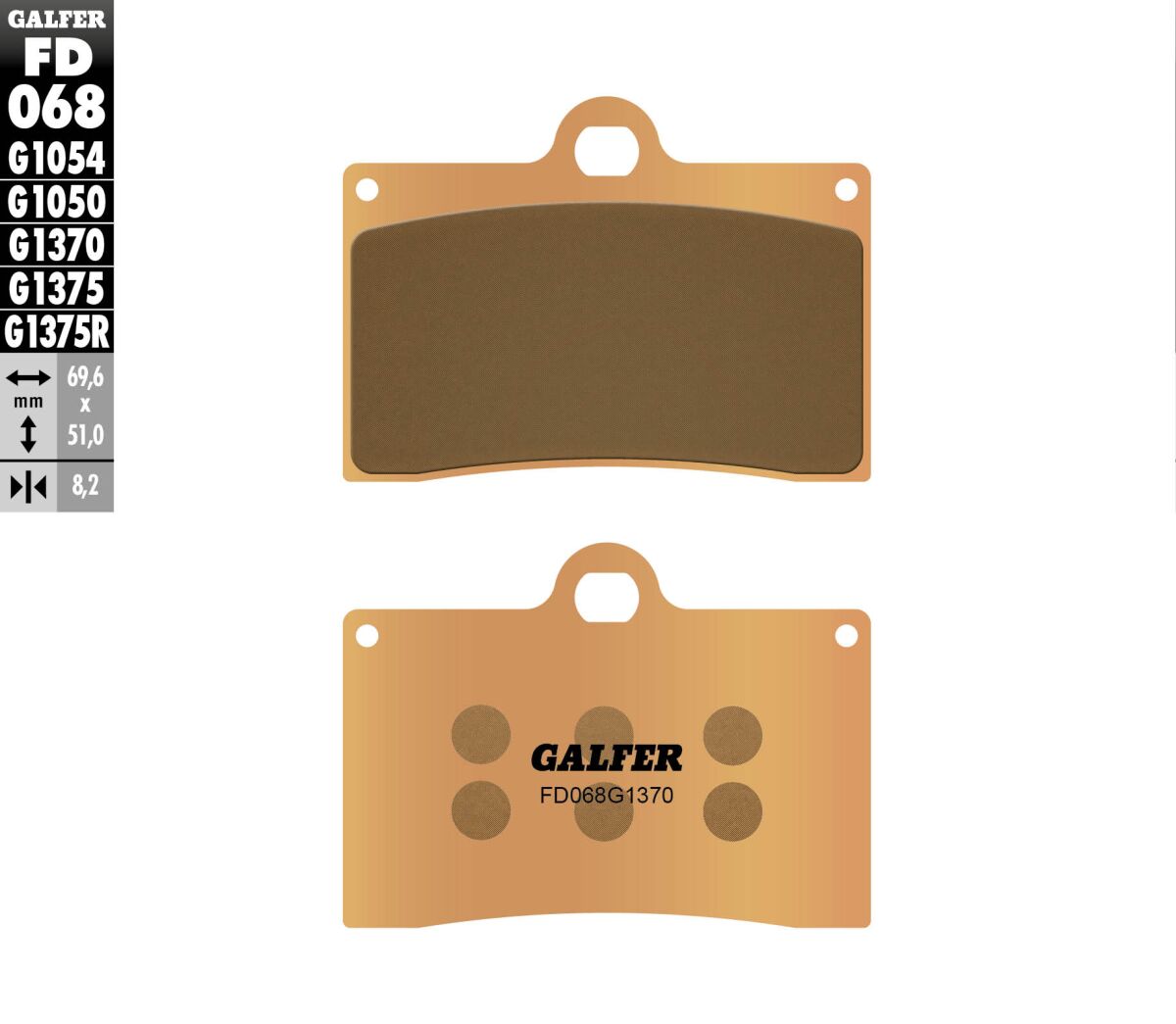 GALFER BRAKE PAD SINTERED FD068G1370
