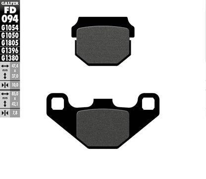 GALFER BRAKE PAD SEMI METALLIC SCOOTER FD094G1050