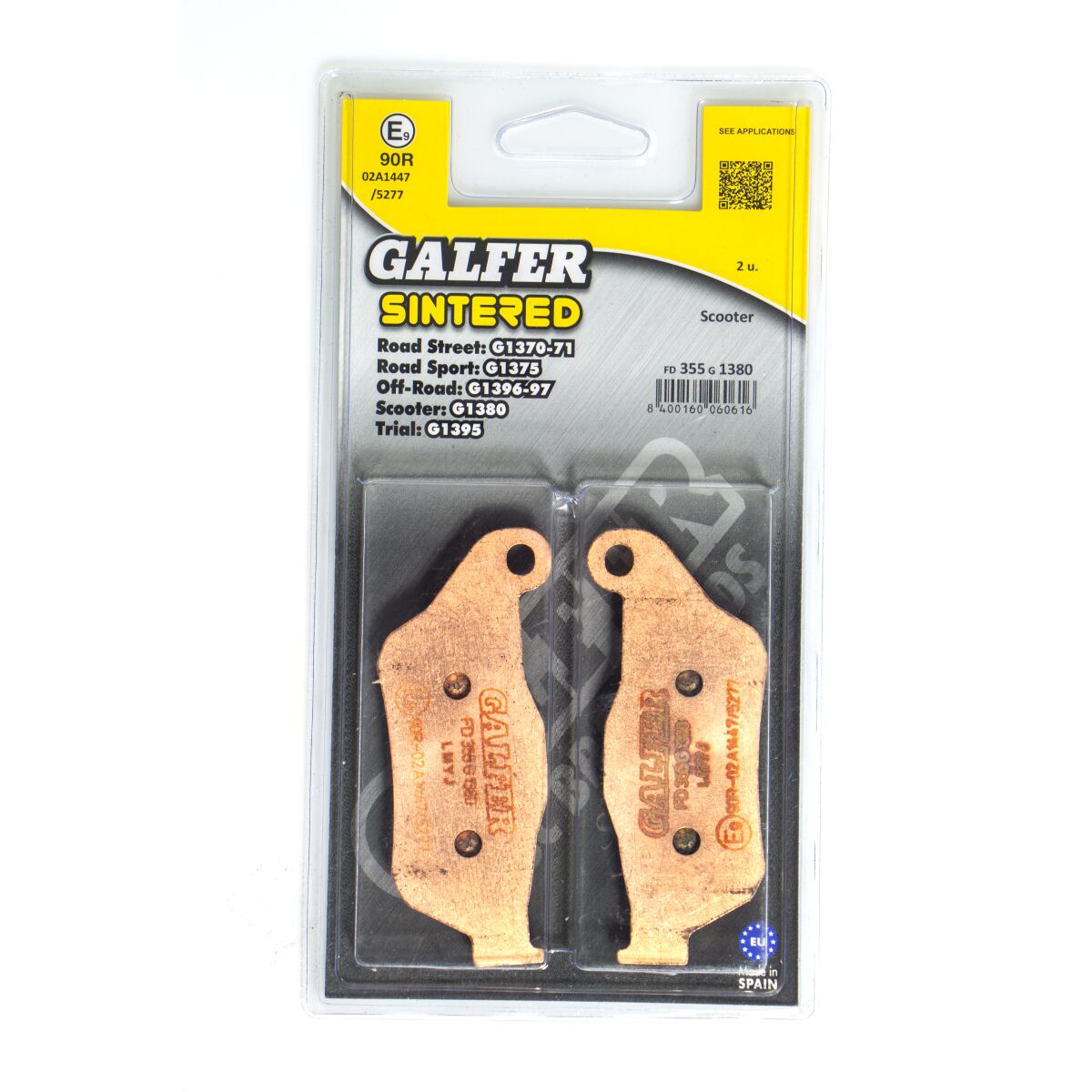 GALFER BRAKE PAD SINTERED SCOOTER FD355G1380