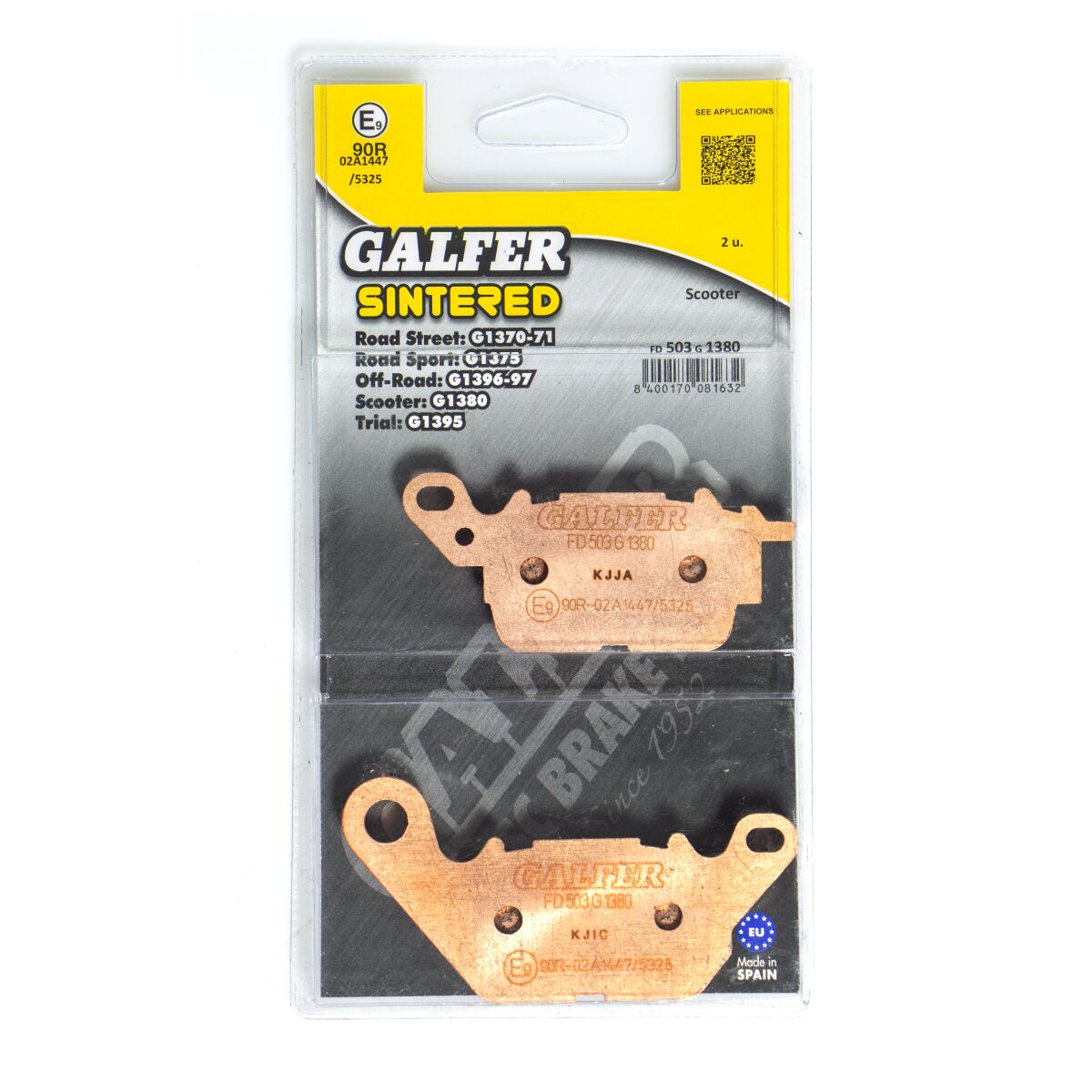 GALFER BRAKE PAD SINTERED SCOOTER FD503G1380