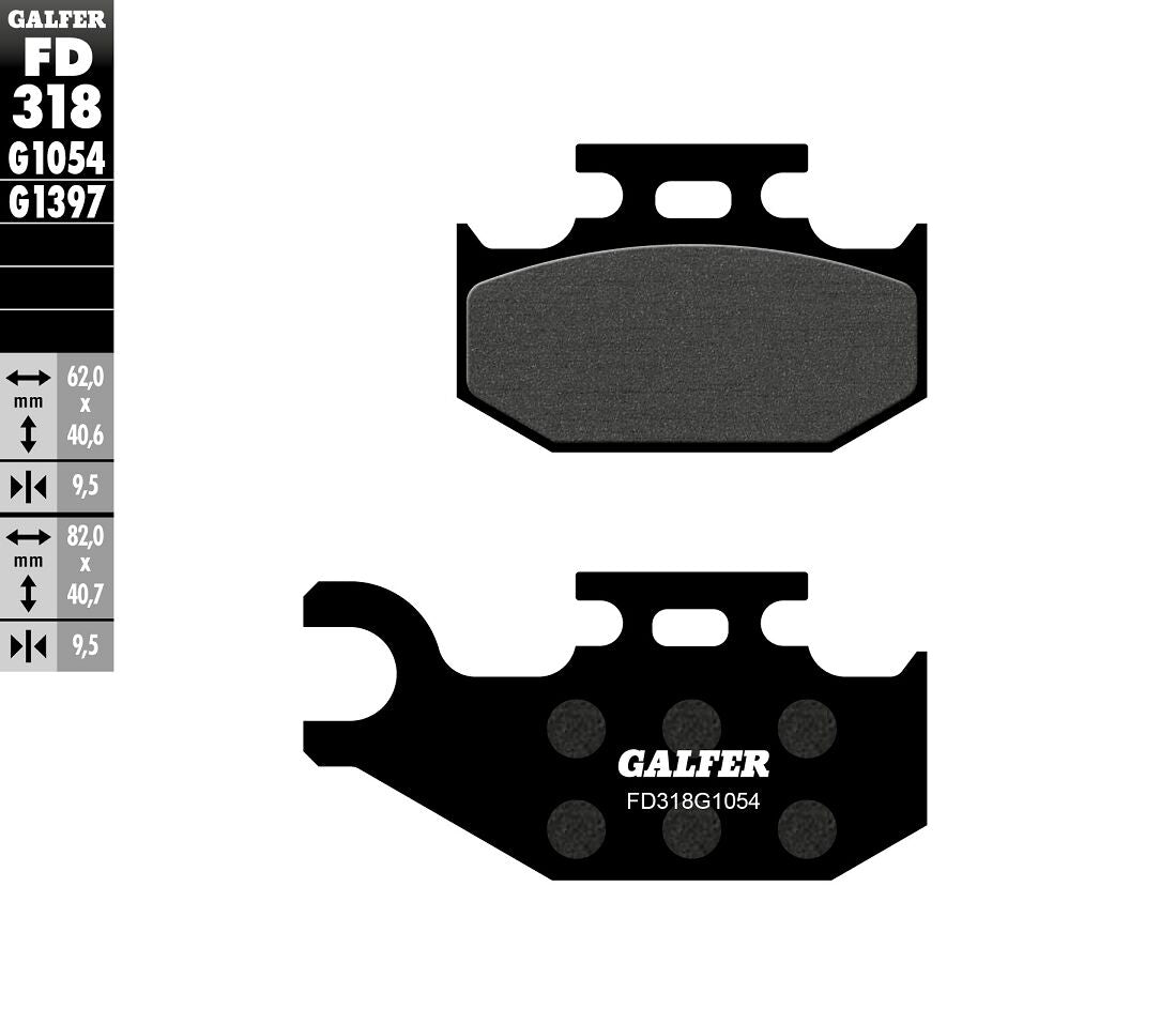 GALFER BRAKE PAD SEMI METAL FD318G1054