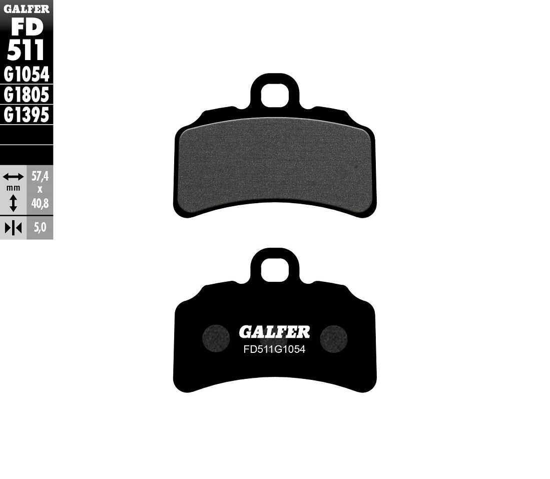 GALFER BRAKE PAD SEMI METAL FD511G1054