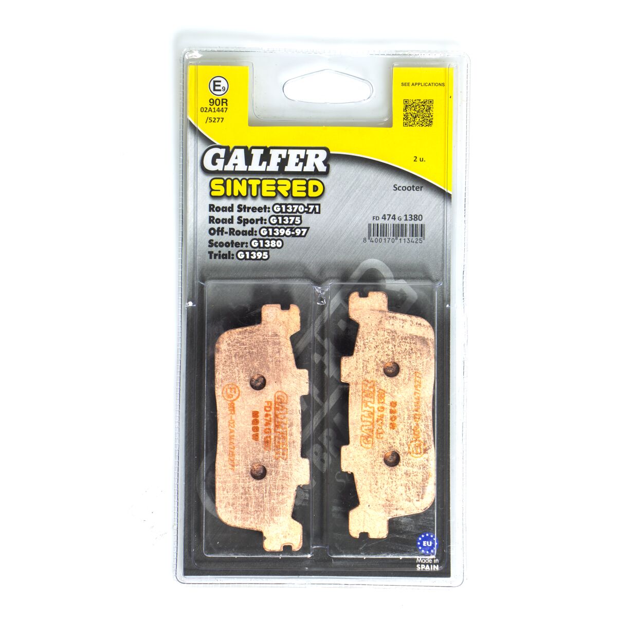 GALFER BRAKE PAD SINTERED SCOOTER FD474G1380