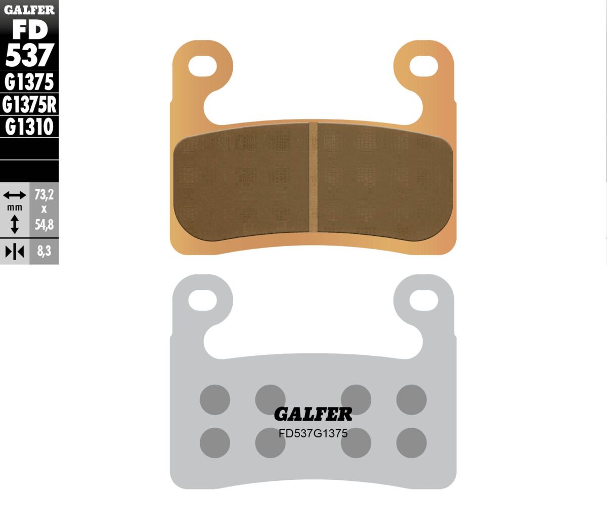 GALFER BRAKE PAD HH SERIES CERAMIC FD537G1375