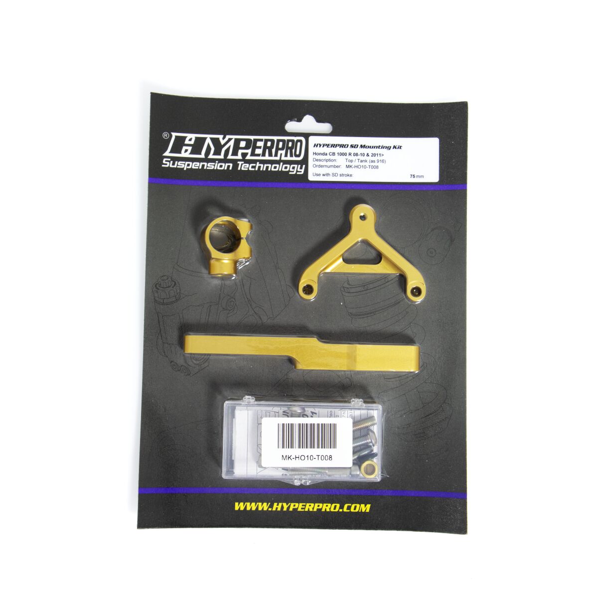 HYPERPRO STEERING DAMPER MOUNTING KIT HONDA MK-HO06-T008