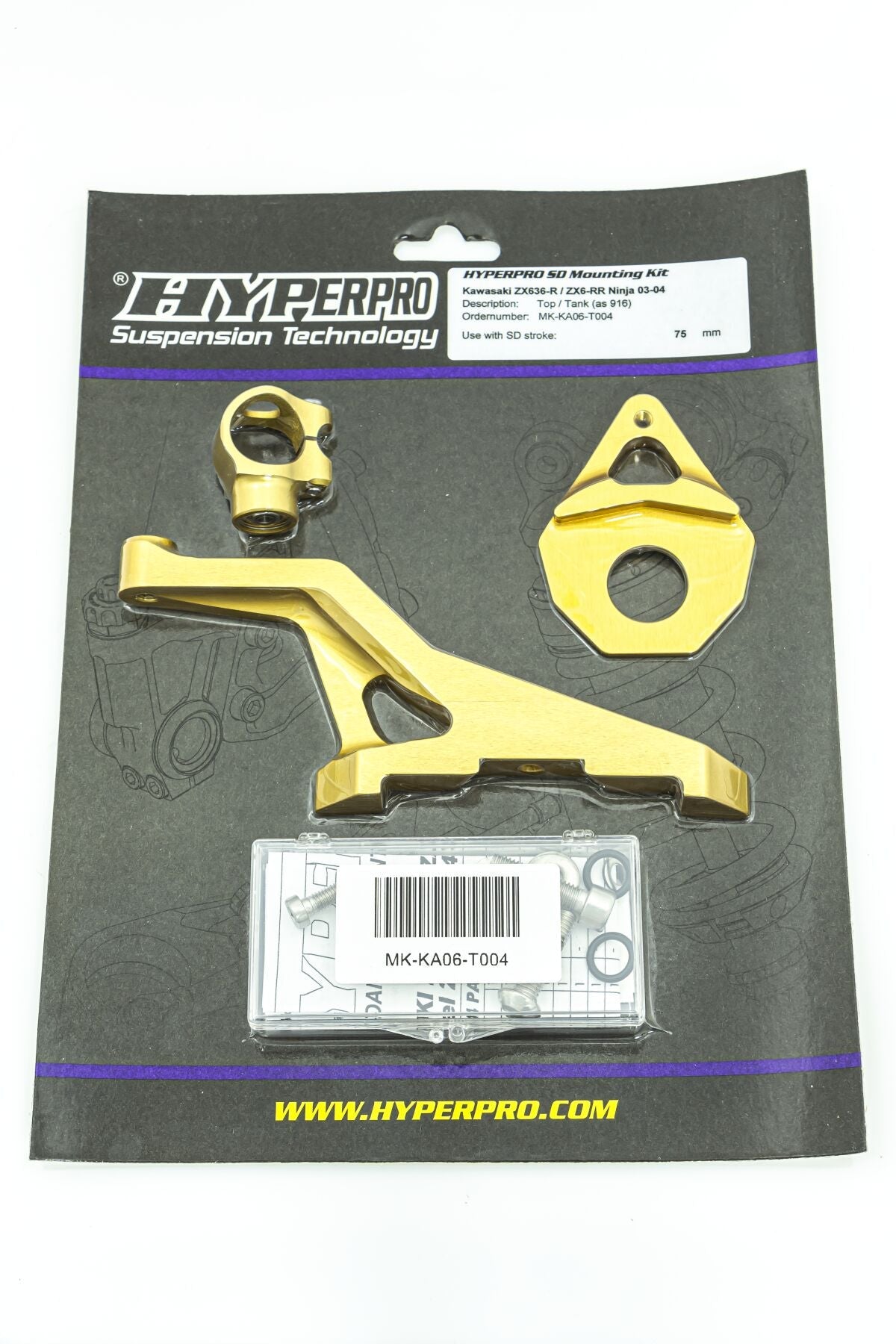 HYPERPRO STEERING DAMPER MOUNTING KIT KAWASAKI MK-KA06-T004