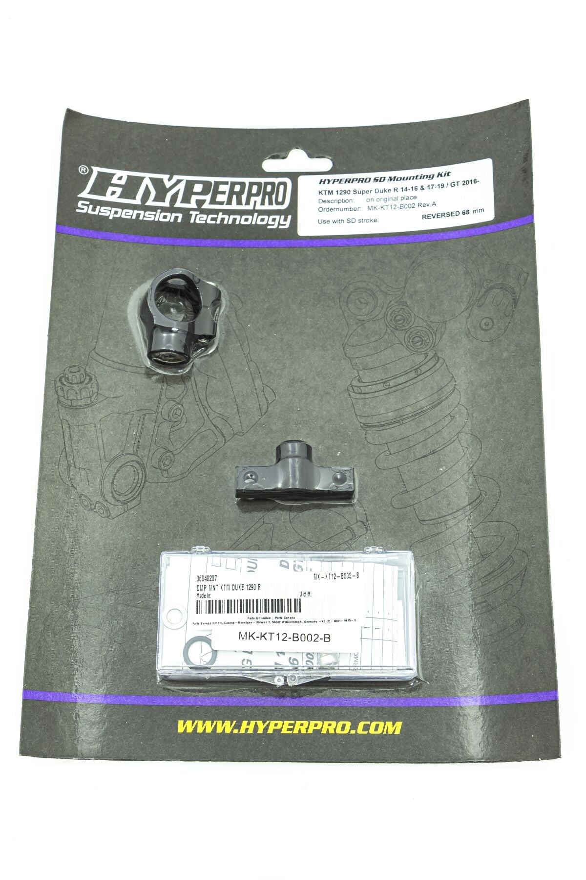HYPERPRO SD MOUNT. KIT BLACK KTM 1290 S MK-KT12-B002-B