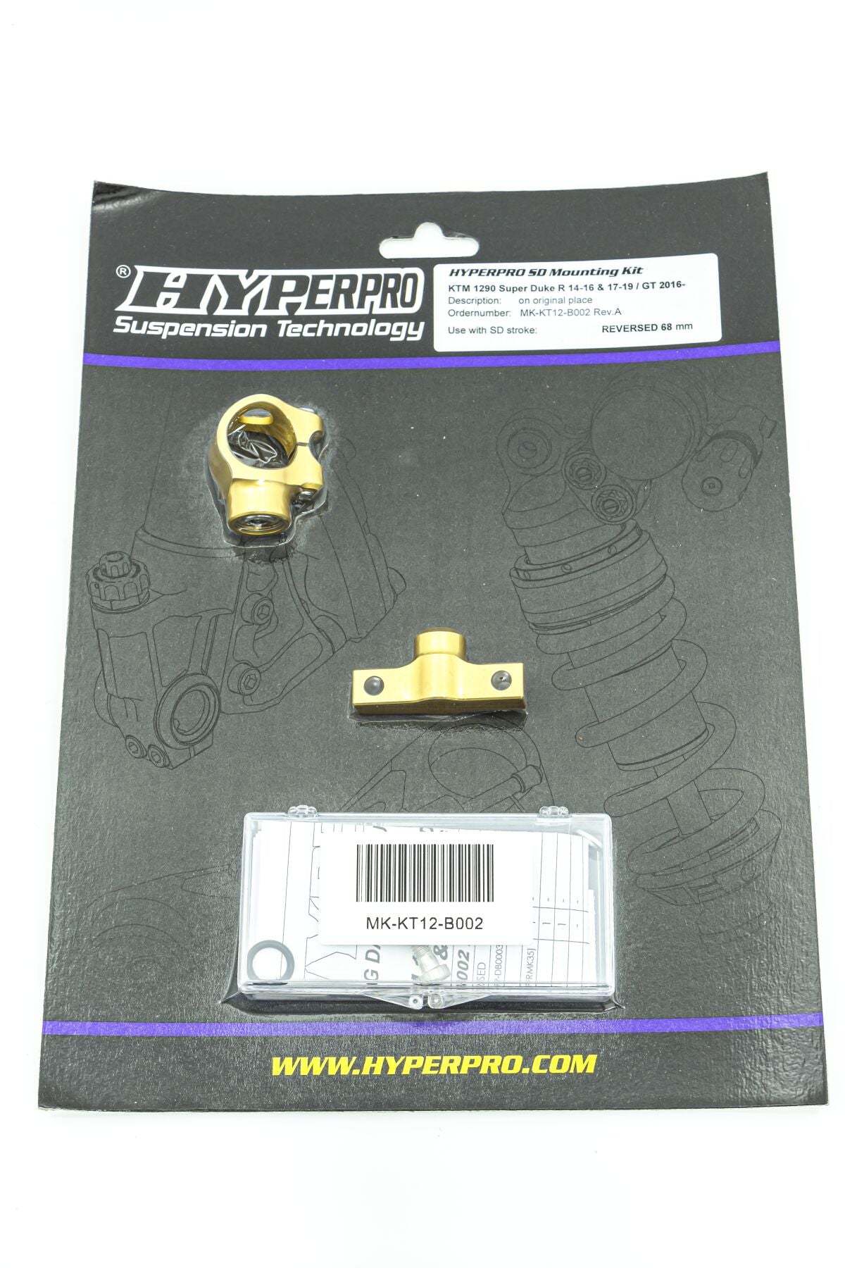 HYPERPRO SD MOUNT. KIT GOLD KTM 1290 SU MK-KT12-B002