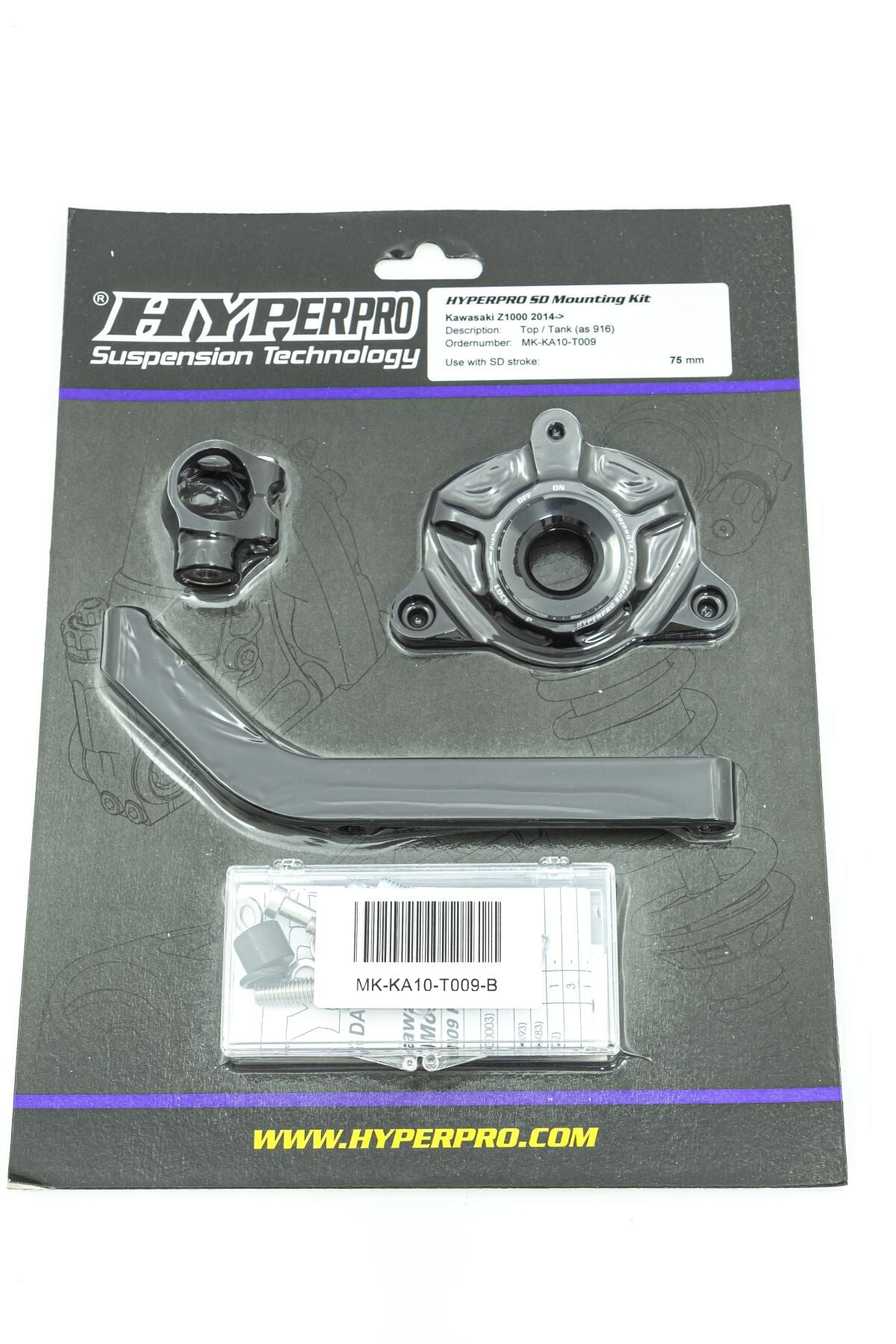 HYPERPRO SD MOUNT. KIT BLACK KAWASAKI Z MK-KA10-T009-B
