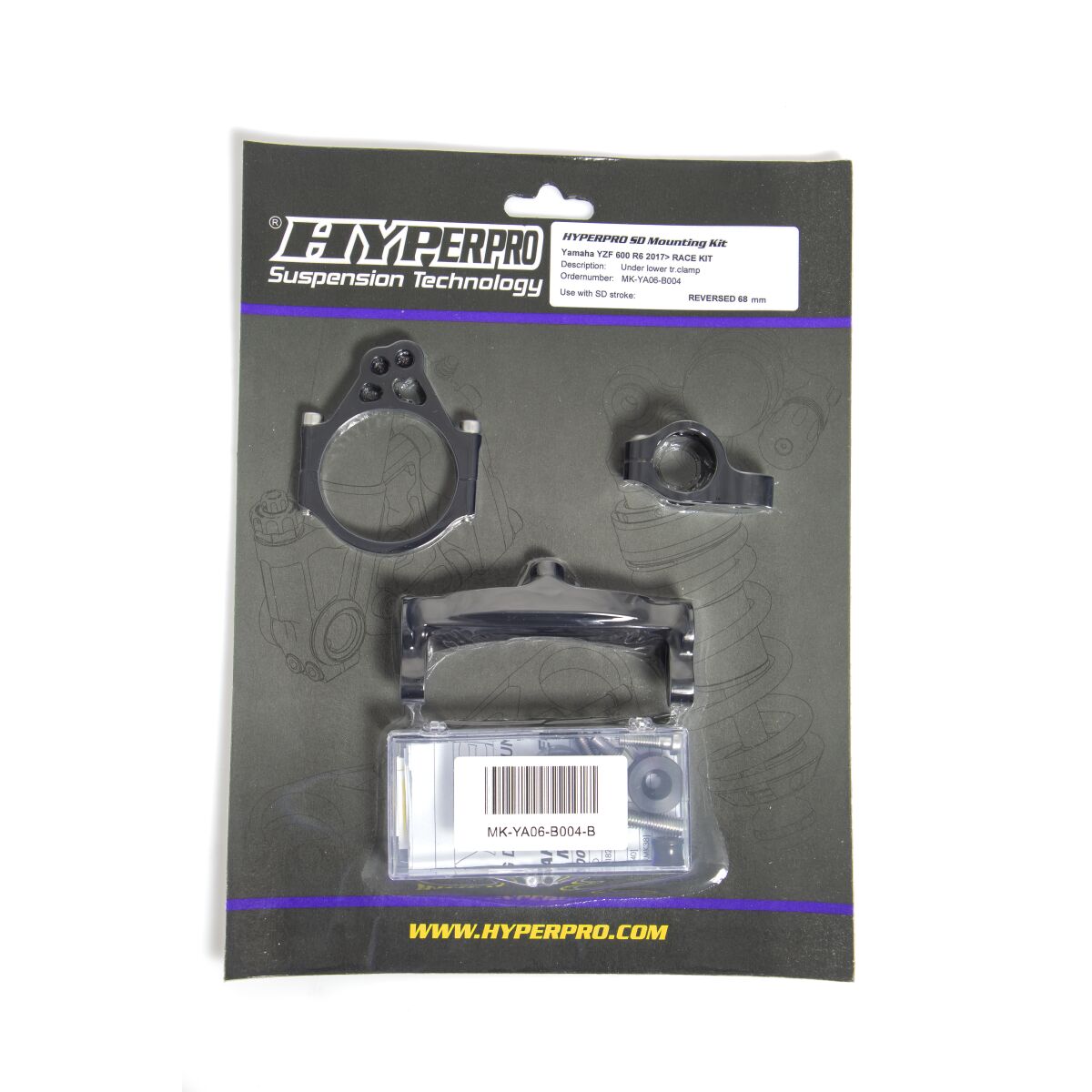 HYPERPRO SD MOUNT. KIT BLACK YAMAHA YZF MK-YA06-B004-B