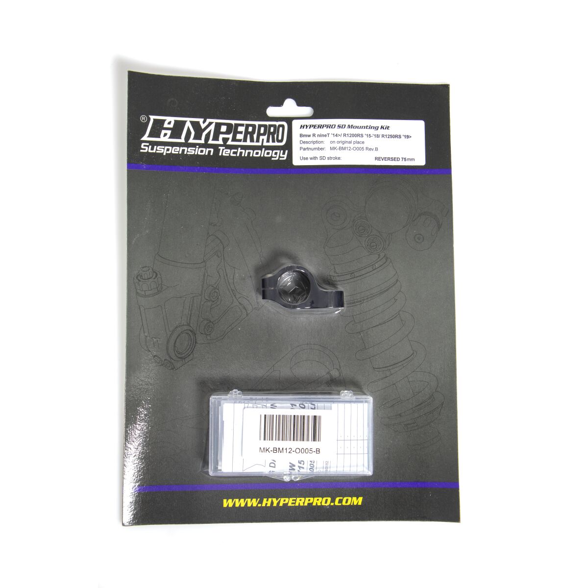 HYPERPRO SD MOUNT. KIT BLACK BMW R NINE MK-BM12-O005-B