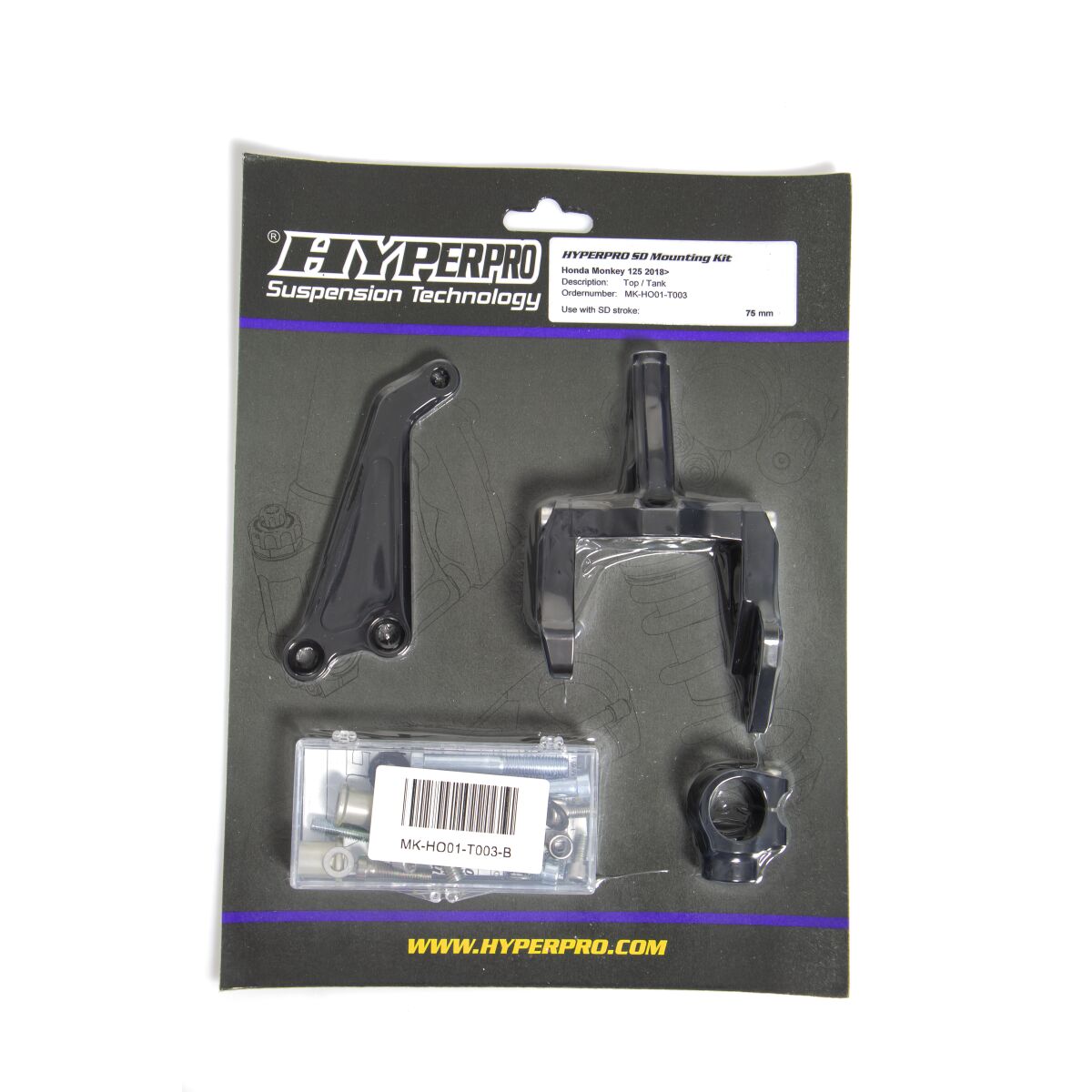 HYPERPRO SD MOUNT. KIT BLACK HONDA Z 12 MK-HO01-T003-B