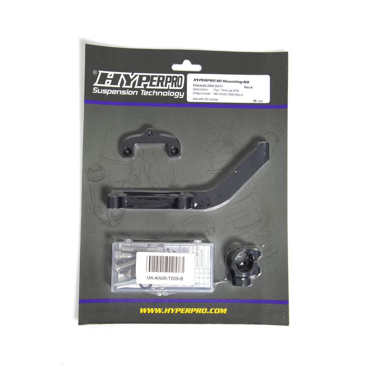 HYPERPRO SD MOUNT. KIT BLACK KAWASAKI Z MK-KA06-T009-B