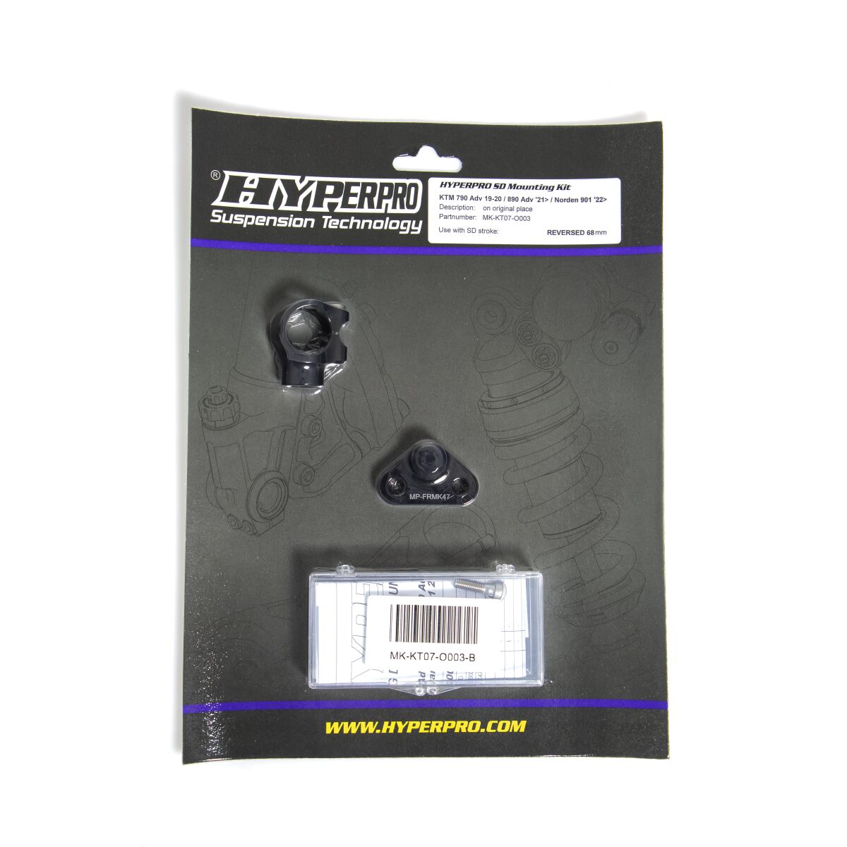 HYPERPRO SD MOUNT. KIT BLACK KTM 790/89 MK-KT07-O003-B