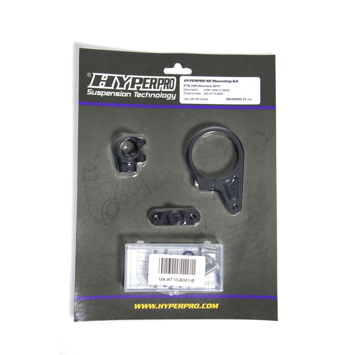 HYPERPRO SD MOUNT. KIT BLACK KTM 1090 A MK-KT10-B001-B