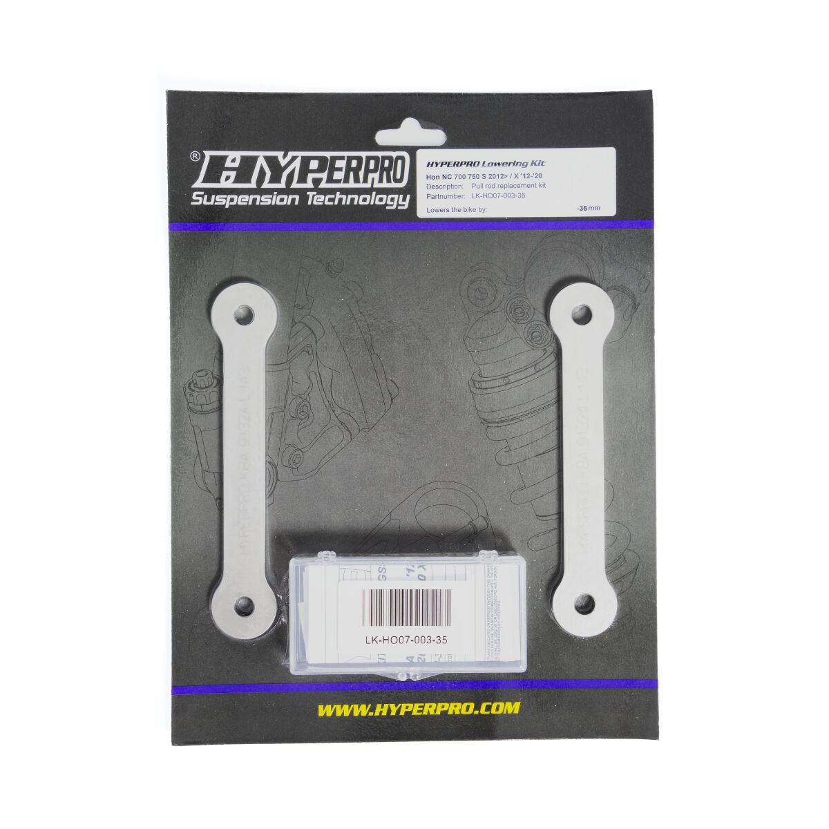 HYPERPRO LOWERING LINK KIT REAR -35MM LK-HO07-003-35
