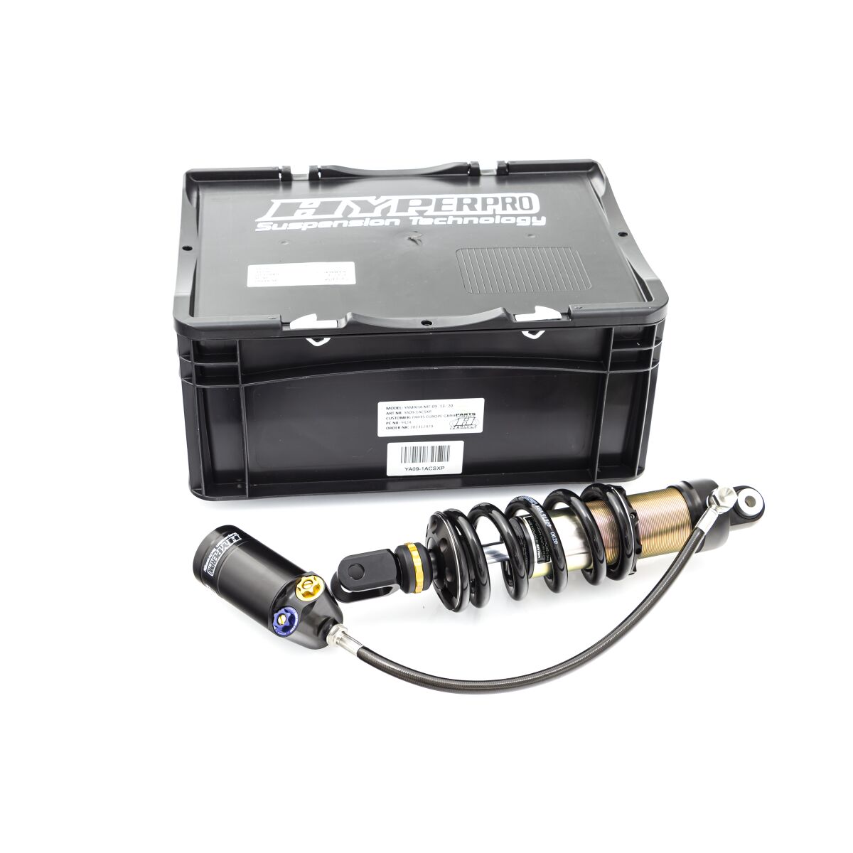 HYPERPRO TYPE 461 FULLY ADJUSTABLE REAR SHOCK W/ HOSE RESERVOIR YAMAHA YA09-1ACSXP