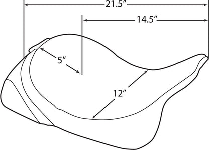 DRAG SPECIALTIES SEATS SOLO SEAT WITH OPTIONAL EZ GLIDE BACKREST SYSTEM 0801-0886